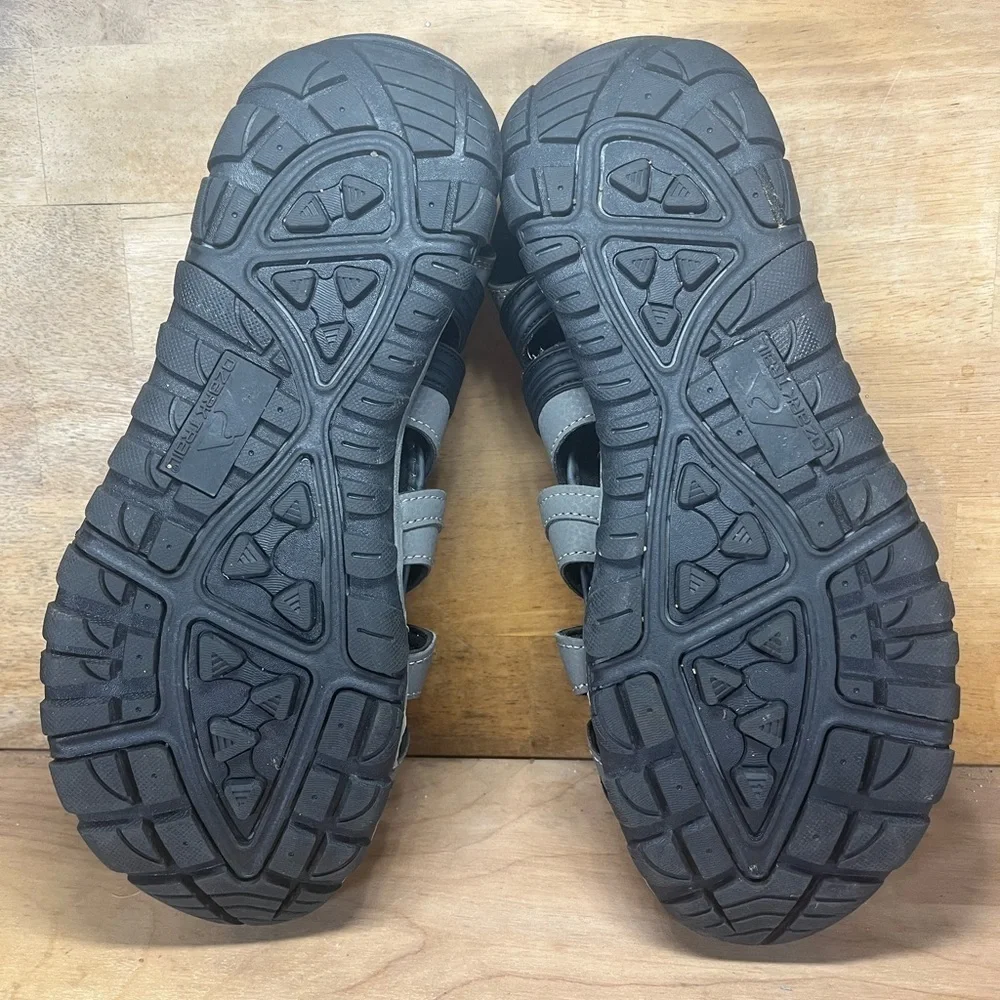 Ozark Trail Mens Size 13 Faux Leather Closed Toe Outdoor Sandals Gray Blue